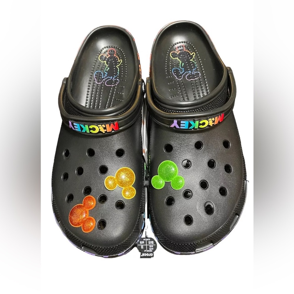 Crocs Disney Rainbow Pride Celebration Mickey Clogs Men's New with Tags